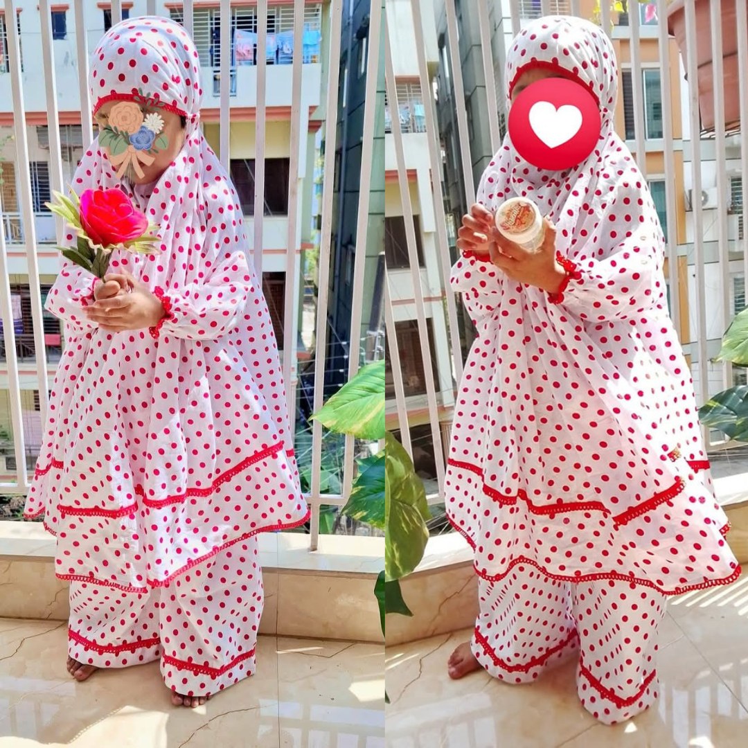 Cotton Master Kids Khimar set for 3 or 4